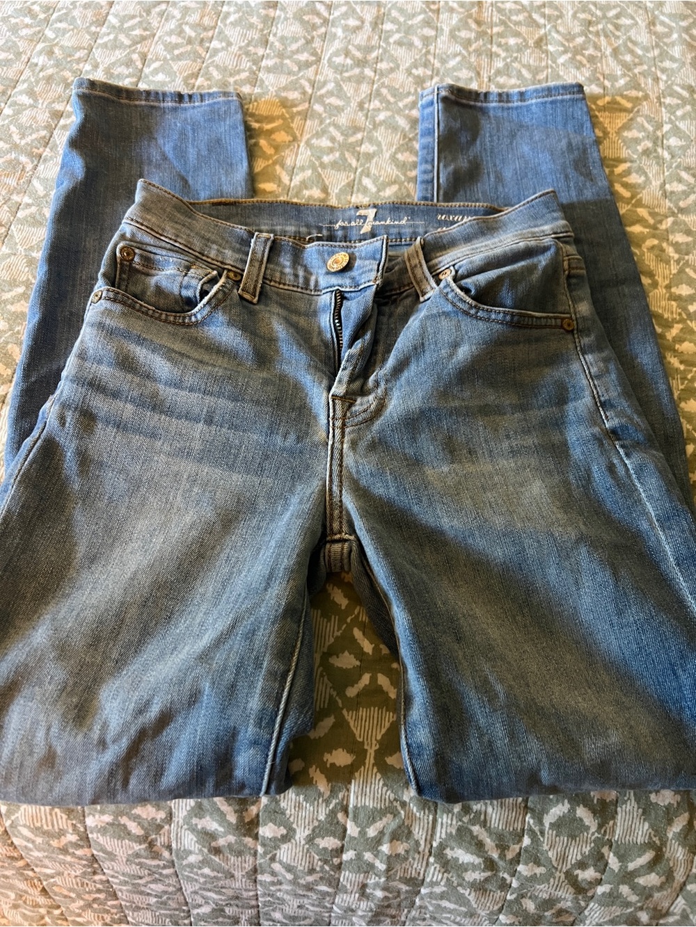 7 For All Mankind Women's Skinny Jeans - Medium Blue Wash